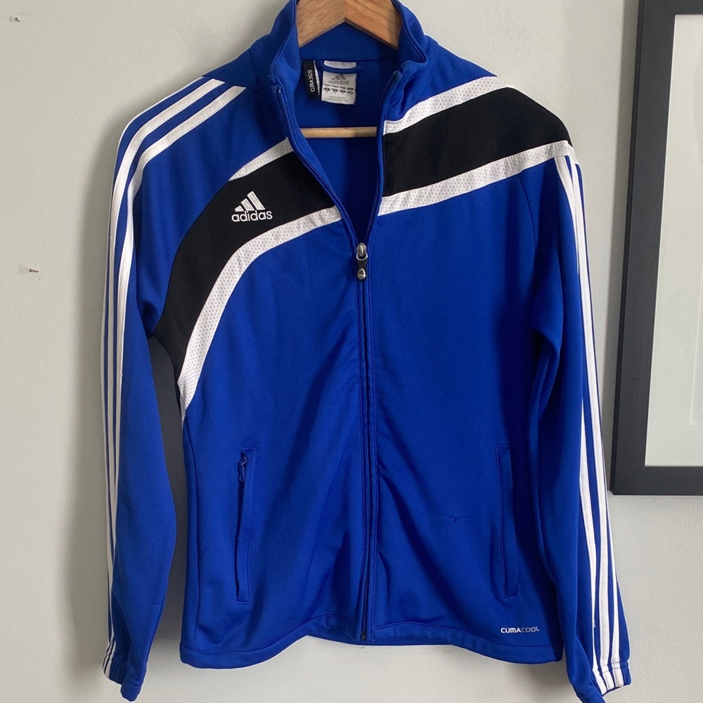 Adidas Blue and Black Track Jacket
